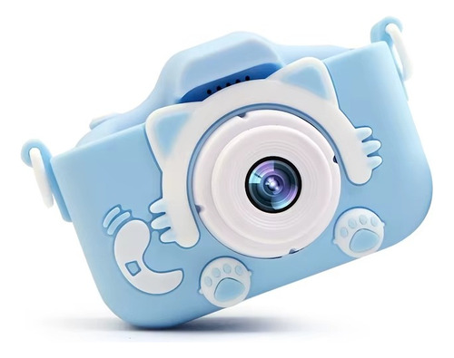 Mini Cámara Digital Niños Rosa Regalo Juegos Video Filtros Azul Claro