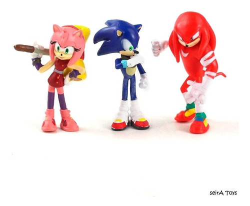 6 Figuras De Sonic. 7 Cms. Pvc. Tails, Dr. Roboti , Knuckles