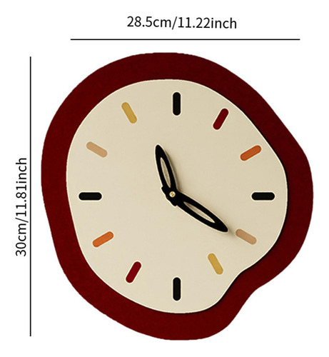 Reloj De Pared Decorativo, Fácil De Colgar, 28,5 Cm X 30 Cm
