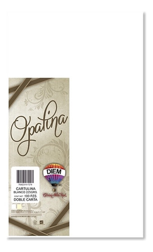 Papel Opalina Blanca Tamaño Doble Carta 225gr 100 Hojas