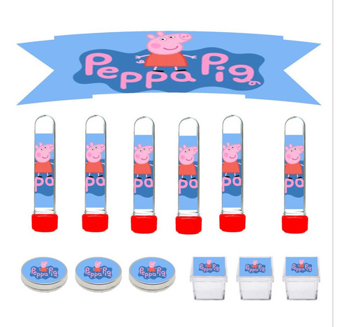 Kit 60 Uni Decoração Festa Peppa Pig  + Brinde