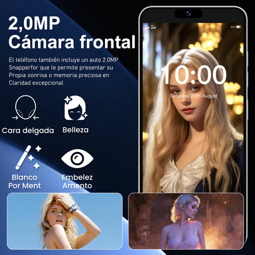 Android Celulares 3g I16 Pro Max 6.26 Pulgadas Barato Ram2gb Y Rom16gb Azul
