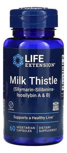 Life Extension Milk Thistle 60 Vegetarian Capsules Sabor Sin Sabor