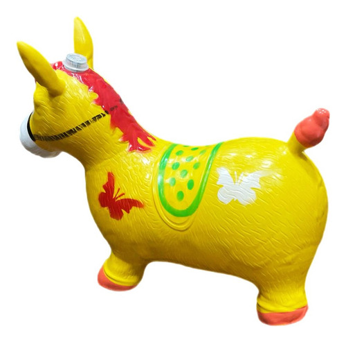 Cavalinho Upa Upa Pula Pula Com Musica Pocoto Burro Infantil Cor Amarelo