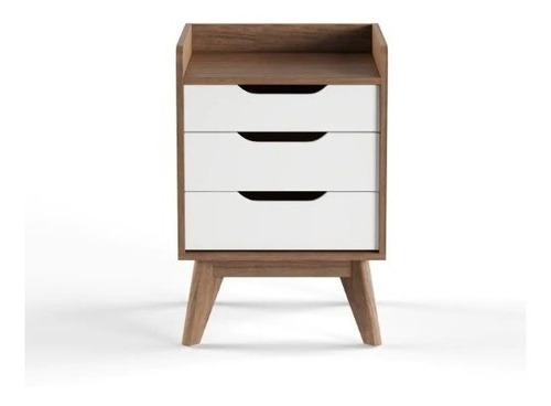 Ibis Buro Estilo Moderno Madera De Nogal 3 Cajones Acabado Chapeado Color Marrón Oscuro