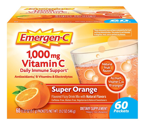 Emergen-c 1000 Mg Vitamina C En Polvo, Con Antioxidantes, Vi