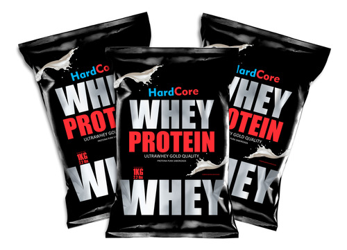 Suplemento Hardcore Whey Protein Chocolate Suizo X 3kg