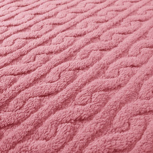 Cobertor Ligero King Size Jumbo Cobija Suave Grabada Color Rosa Diseño De La Tela Grabado