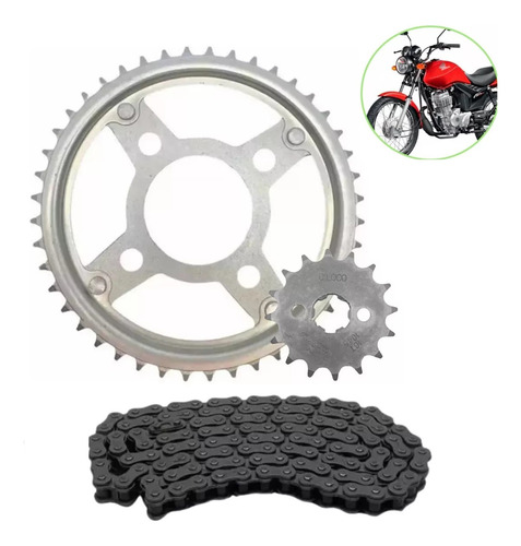 Kit Relação Completa Honda Fan 125 09/13 Com Retentor 