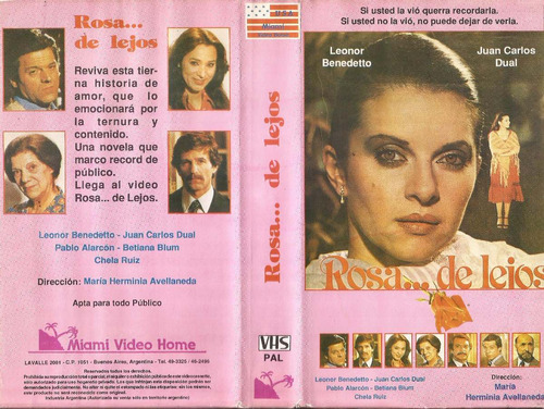 Rosa De Lejos Vhs Leonor Benedetto Juan Carlos Dual Alarcón