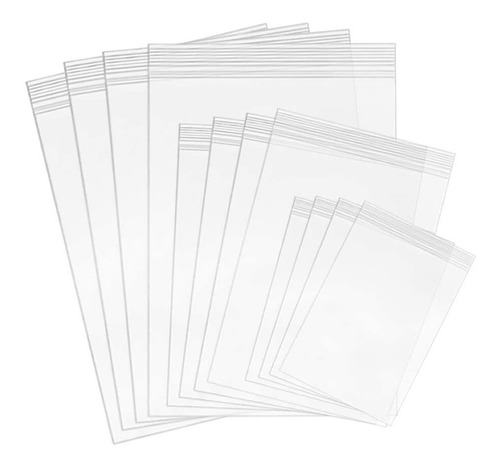 Imagen 4 de 8 de Bolsas Zipper Cierre Hermetico 25x35 60mic Cristal X 100u.