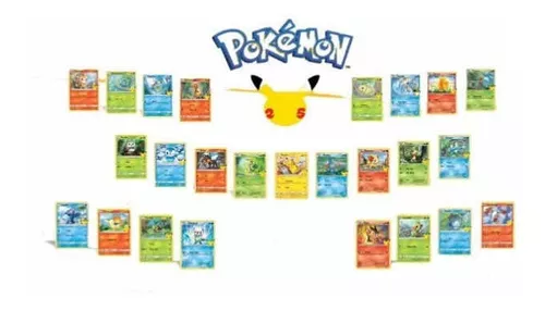 lote coleção completa cartas Pokemon 25 anos McDonald’s donalds