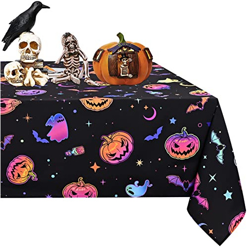 Mantel De Halloween Diseño De Calabazas Espeluznantes,...