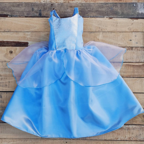 Vestido Nena Celeste Disfraz De La Princesa Elsa De Frozen