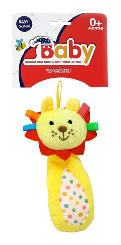Mi Primer Sonaja De Peluche Leon 19x7x5cm Color Amarillo