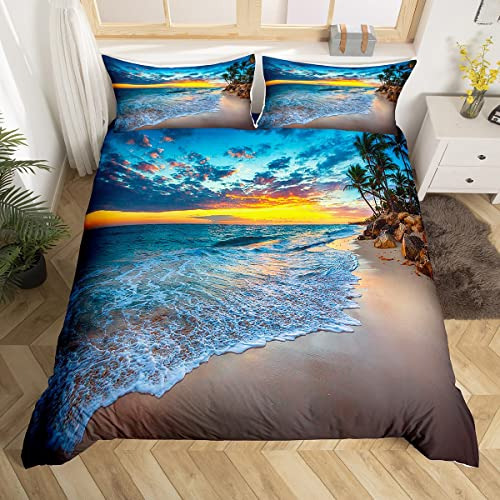 Funda De Edredón De Playa, Ropa De Cama De Océano Niã...