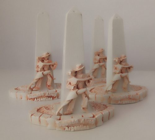 3 Obeliscos Escultura Estatua Hueso Tango Argentina