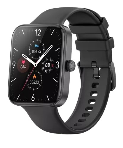 Smartwatch Siemorl Sport BW0611 Sport 1.81" caja 1.81" de  aleación de zinc negra, malla  negra de  silicona y acero inoxidable