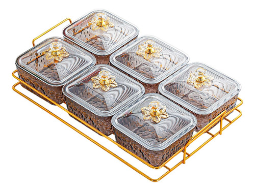 Platos Para Servir , Recipiente Para 6 Gris De Cuadrícula