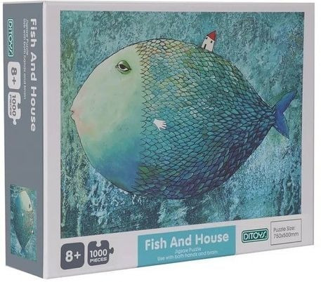 Rompecabezas - Fish And House - 1000 Piezas - 75 X 50 