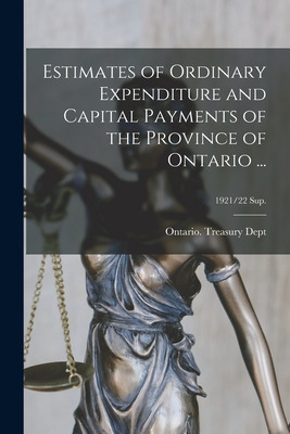 Libro Estimates Of Ordinary Expenditure And Capital Payme...