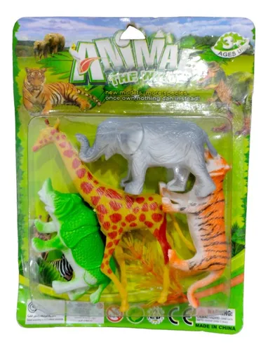 Animales De La Selva Set X 4 Pl stico Peque os Econ micos 2.670