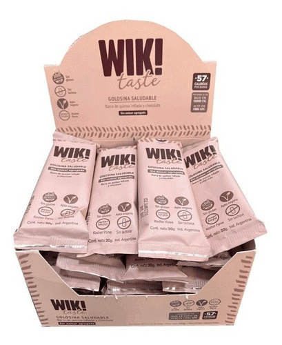 Barra de cereal Wik Taste sin TACC  sabor quinoa/chocolate 20 g de 20 u