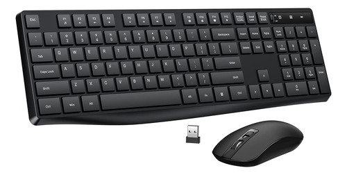 Lovaky - Combo De Teclado Y Mouse Inalambricos, Mouse Ergono