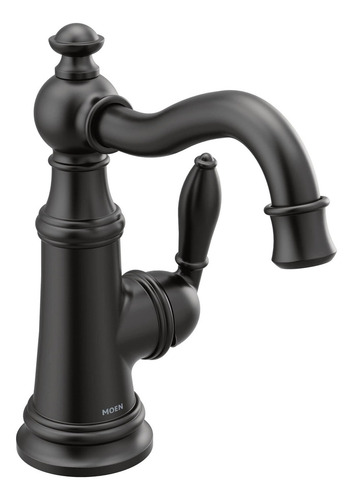 Mezcladora de baño Moen S42107BL color negra y acabado mate