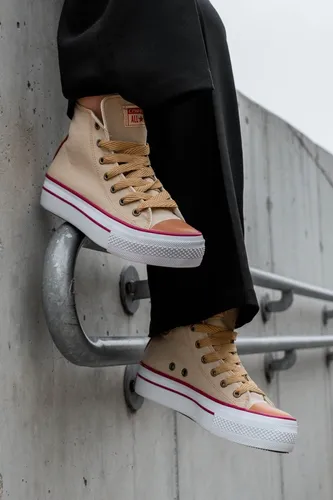 Converse botitas beige cheap