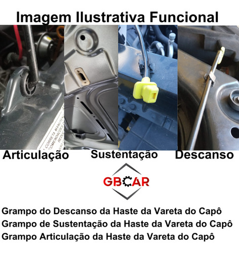 01 Grampo Articulação Haste Da Vareta Do Capô 2008 (15/20)