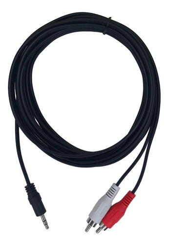 Cable De Audio Auxiliar Plug 3.5 A 2 Rca 5 Metros