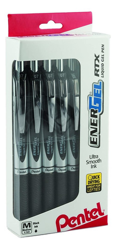 Pentel Energel Rtx Rt Liquid Gel Pen, Med, Metal Tip, 0.7mm,