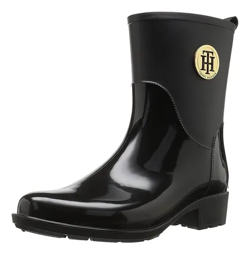 Botas Negras Para Lluvia Tommy Hilfiger Para Dama Meses sin
