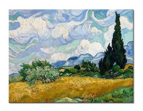 Campo De Trigo Con Los Cipreses De Van Gogh Pinturas Al...