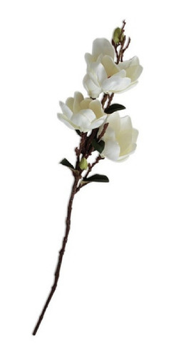 Vara Magnolia Flor Blanca Artificial 85 Cm Grande Planta