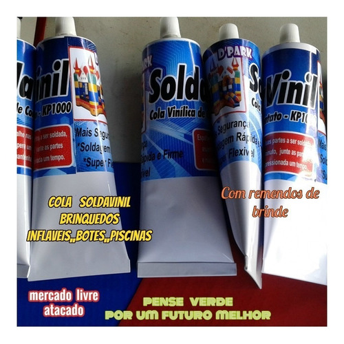 Imagem 3 de 5 de Cola Para Barco Inflavel Soldavinil 1 Bisnaga C/300ml+brinde