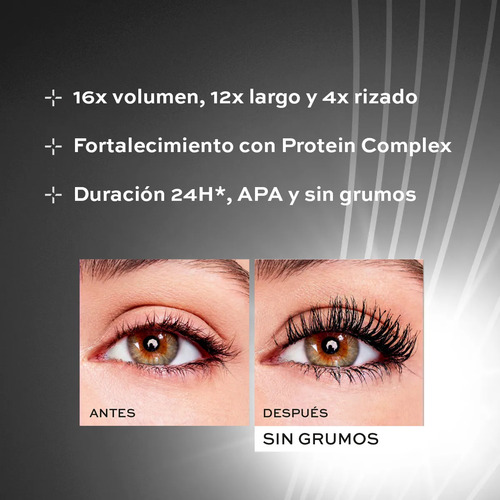L'bel Máscara De Pestañas Forever Hyper Extensions 9g.