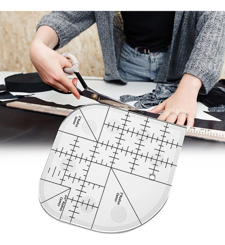 Regla De Corte De Esquinas Curvas, Regla Acrílica Para Coser