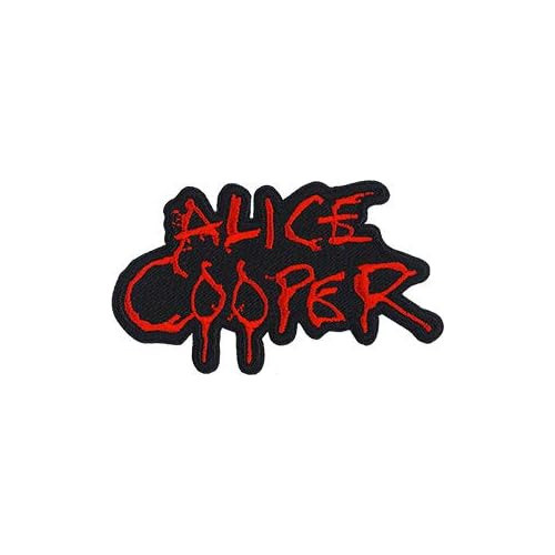 Parche Logo Rojo De Alice Cooper, Negro