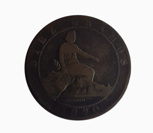 Moneda Española 1870 10 Céntimos