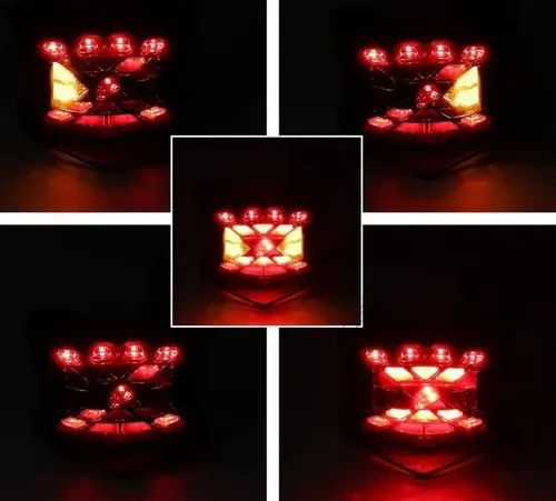 Lanterna Z900 Z650 Fumê Kawasaki Led Pisca Integrado Ninja Z