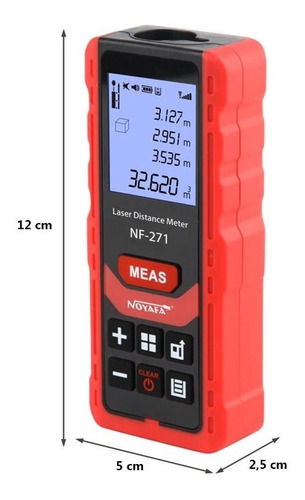 Medidor Distancias Digital 50m Puntero Nivel Laser Nf-271