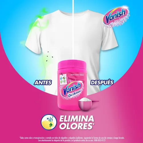 Vanish Quitamanchas En Polvo Rosa Repuesto Doypack X 450 Gr