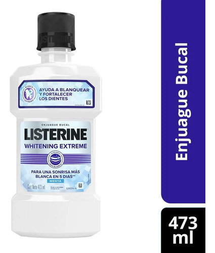 Enjuague Bucal Listerine Whitening Extreme Menta De 473 Ml 