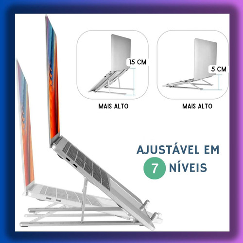 Suporte Apoio Base Ergonômico Regulável Aço Notebook/tablett