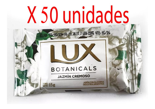 Jabón Lux Botanicals Jazmín Cremoso 15 Grs X 50 Unidades