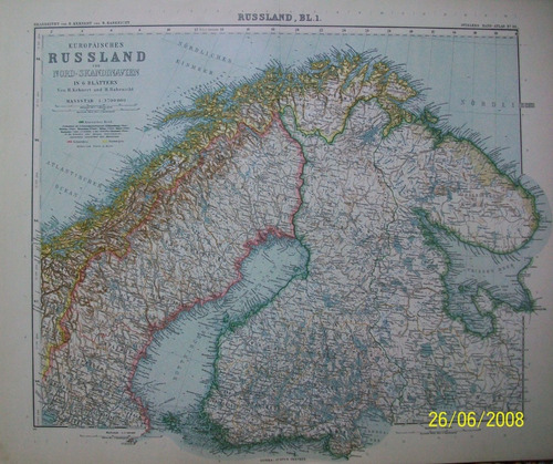 Mapa Del Norte De Rusia Europea Y Península Escandinava