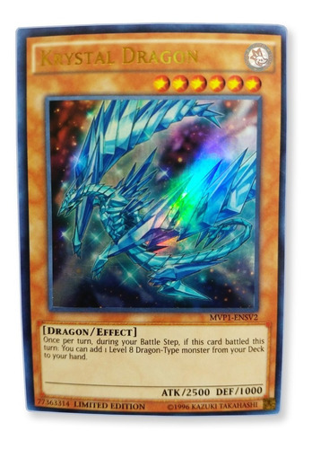 Imagen 1 de 1 de Yugi-oh! Krystal Dragon Mvp1-ensv2 Ultra