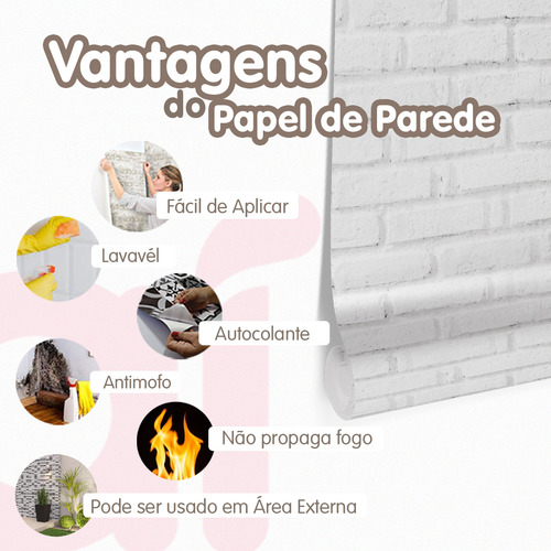 Papel De Parede Pastilha Marfim